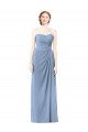 Cheapest Strapless Long Chiffon Bridesmaid Dress with Sweetheart Neckline UK