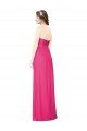 Cheapest Full Length Strapless Long Chiffon Dress with Waistband UK