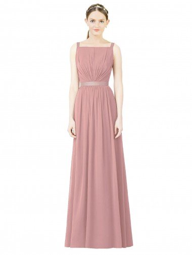 Cheapest High Neck Chiffon Bridesmaid Dress with Low Back UK