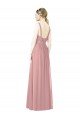 Cheapest High Neck Chiffon Bridesmaid Dress with Low Back UK