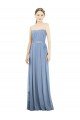 Cheapest V-Pleat Chiffon Full-Length Strapless Bridesmaid Dress UK