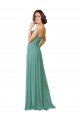 Cheapest Spaghetti Straps Sweetheart A-Line Chiffon Bridesmaid Dress UK