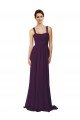 Cheapest Full Length Chiffon Bridesmaid Dress with Spaghetti Straps UK