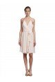 Cheapest Short Knee Length Wrap Chiffon Halter Bridesmaids Dress UK