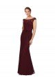 Cheapest Lace Bridesmaids Dress with Matching Satin Tie Sash UK