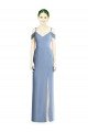 Cheapest Draped Cold Shoulder Sweetheart Long Chiffon Formal Bridesmaid Dress UK