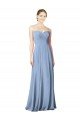 Cheapest Draped Strapless Sweetheart Full Length Chiffon Bridesmaid Dress UK