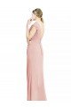 Cheapest Chiffon Cap Sleeves Long Bridesmaid Dress with Keyhole UK