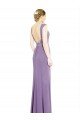 Cheapest Long Chiffon Bridesmaid Dress with Boat Neckline and Keyhole UK