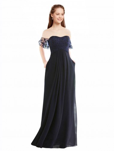 Cheapest Boho Bridesmaid Dress with Beaded Embroidered Bodice and Flutter Cap Sleeves UK