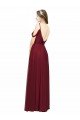 Cheapest Off the Shoulder V-Neck Petite Chiffon Bridesmaid Dress with Open Back UK