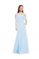 Cheapest Chiffon Halter Neck Bridesmaids Dress with Flounced Neckline UK