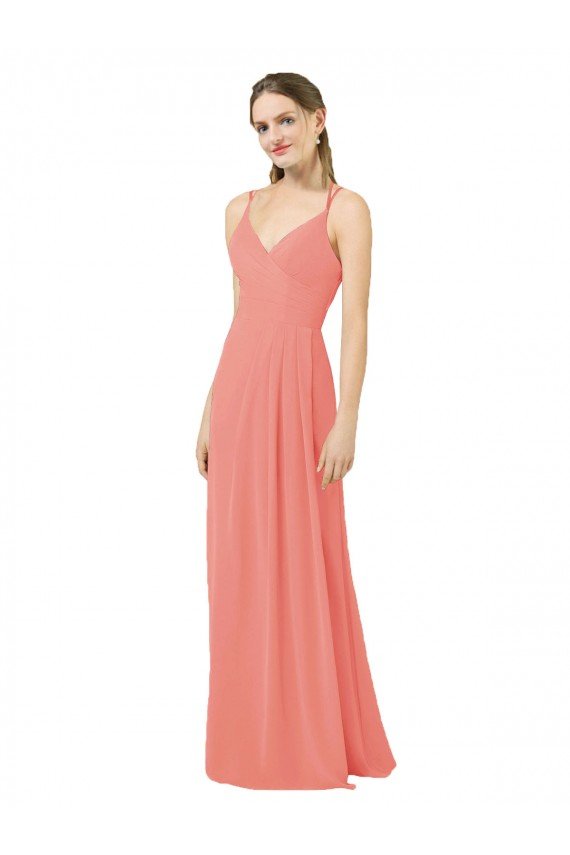 Cheapest Flirty Chiffon Bridesmaid Dress with Modern Back Detail UK