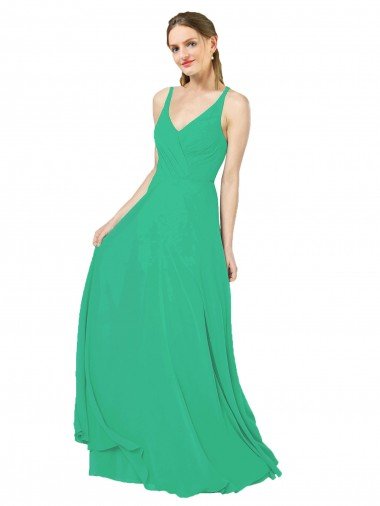 Cheapest Classic Chiffon Bridesmaid Dress with Lace-Up Back UK