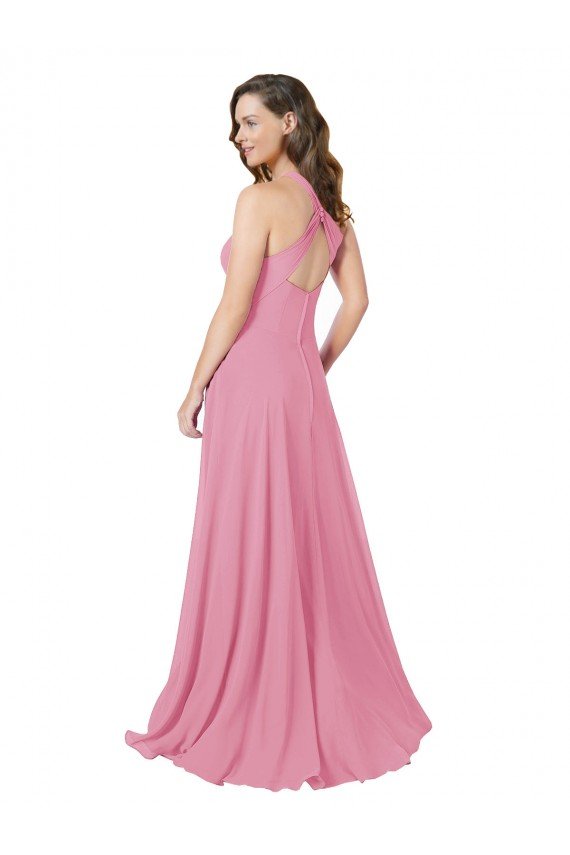 Cheapest Chiffon Bridesmaid Dress / Prom Dress with Keyhole Front UK