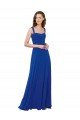 Cheapest Square Neck A-Line Long Floor Length Chiffon Bridesmaid Dress UK