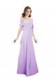 Cheapest Chiffon Bridesmaid Dress with Draped Sweetheart Bodice and Off The Shoulder Flounces UK