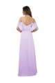 Cheapest Chiffon Bridesmaid Dress with Draped Sweetheart Bodice and Off The Shoulder Flounces UK