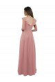 Cheapest Chiffon A-Line Bridesmaid Dress with V-Neck Wrap Bodice UK