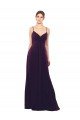 Cheapest Floor Length A-Line Chiffon Bridesmaid Dress with Criss Cross Back UK