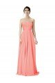 Cheapest Strapless Chiffon Bridesmaid Dress with Ruched Sweetheart Neckline UK