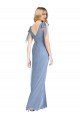 Cheapest Bow-Shoulder Sleeveless Deep V-Back Mermaid Bridesmaid Dress UK