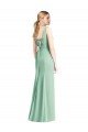 Cheapest Sleeveless Tie Back Chiffon Trumpet Chiffon Bridesmaid Dress UK