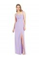 Cheapest Spaghetti Straps Mermaid Chiffon Bridesmaid Dress with Side Front Slit UK