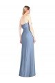 Cheapest Trumpet Full Length Strapless Chiffon Bridesmaid Dress with Slit UK