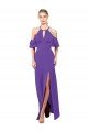 Cheapest Slim A-Line Chiffon Bridesmaid Dress with Off The Shoulder Ruffle Sleeves UK