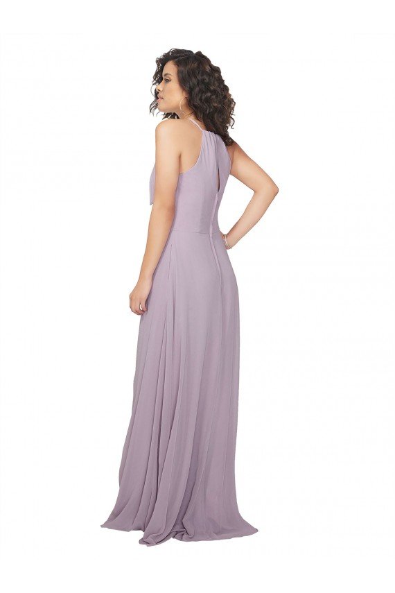 Cheapest Halter Neck Bridesmaid Dress with Bow UK