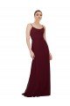 Cheapest Scoop Neck Tied Keyhole Back Chiffon Bridesmaid Dress UK