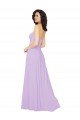 Cheapest Draped Sweetheart Long Chiffon Bridesmaid Dress with Front Slit UK