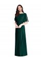 Cheapest Backless Floor Length Split Sleeves Maxi Bridesmaid Dress UK