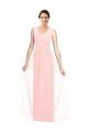 Cheapest V-Neck Full Length Chiffon Bridesmaid Dress UK