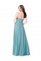 Cheapest Draped Empire V-Neck Chiffon Bridesmaid Dress UK