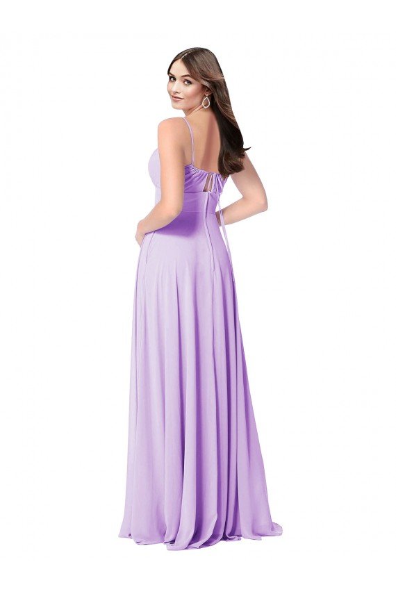 Cheapest Chiffon A-Line Chiffon Bridesmaids Dress with Ruched Bodice UK