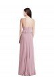 Cheapest Bias Ruffle Empire Waist Halter Maxi Bridesmaid Dress UK