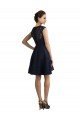 Cheapest Short V-Neck Lace Cocktail Bridesmaid Dress with Illusion Back UK