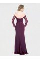 Cheapest Full Length Long Bridesmaid Dress with Lace Off The Shoulder Bodice UK