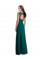 Cheapest Long A-Line Lace and Chiffon Bridesmaid Dress with Open Back UK