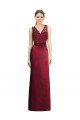 Cheapest Full Length Sleeveless Satin Bridesmaid Dress with Lace Bodice UK