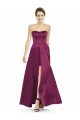 Cheapest Full Length Strapless Long Satin Bridesmaid Dress with Sweetheart Neckline UK