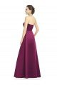 Cheapest Full Length Strapless Long Satin Bridesmaid Dress with Sweetheart Neckline UK