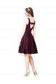 Cheapest Classic Cocktail Knee Length Satin Bridesmaid Dress / Prom Dress with V Back and Bow Detail UK