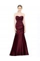 Cheapest Mermaid Sweetheart Soft Formal Satin Bridesmaid Dress / Prom Dress with Pleats UK