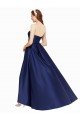 Cheapest High Low Strapless Formal Satin Bridesmaid Dress / Prom Dress with Pockets UK