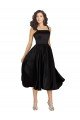 Cheapest Short Cocktail Length Square Neck Satin Bridesmaid Dress / Prom Dress with Beading UK