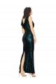 Cheapest V-Neck Full Length Formal Sequin Bridesmaid Dress / Prom Dress with Draped Back UK