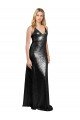 Cheapest Full Length A-Line Formal Sequin Bridesmaid Dress / Prom Dress with Spaghetti Straps V-Neckline UK